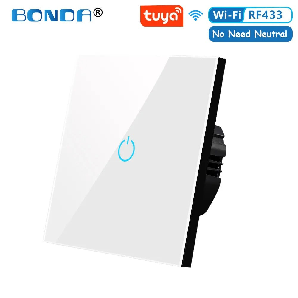 Smart WiFi Light Switch – Works with Alexa & Google Home | Voice & App Control | Modern Touch Design