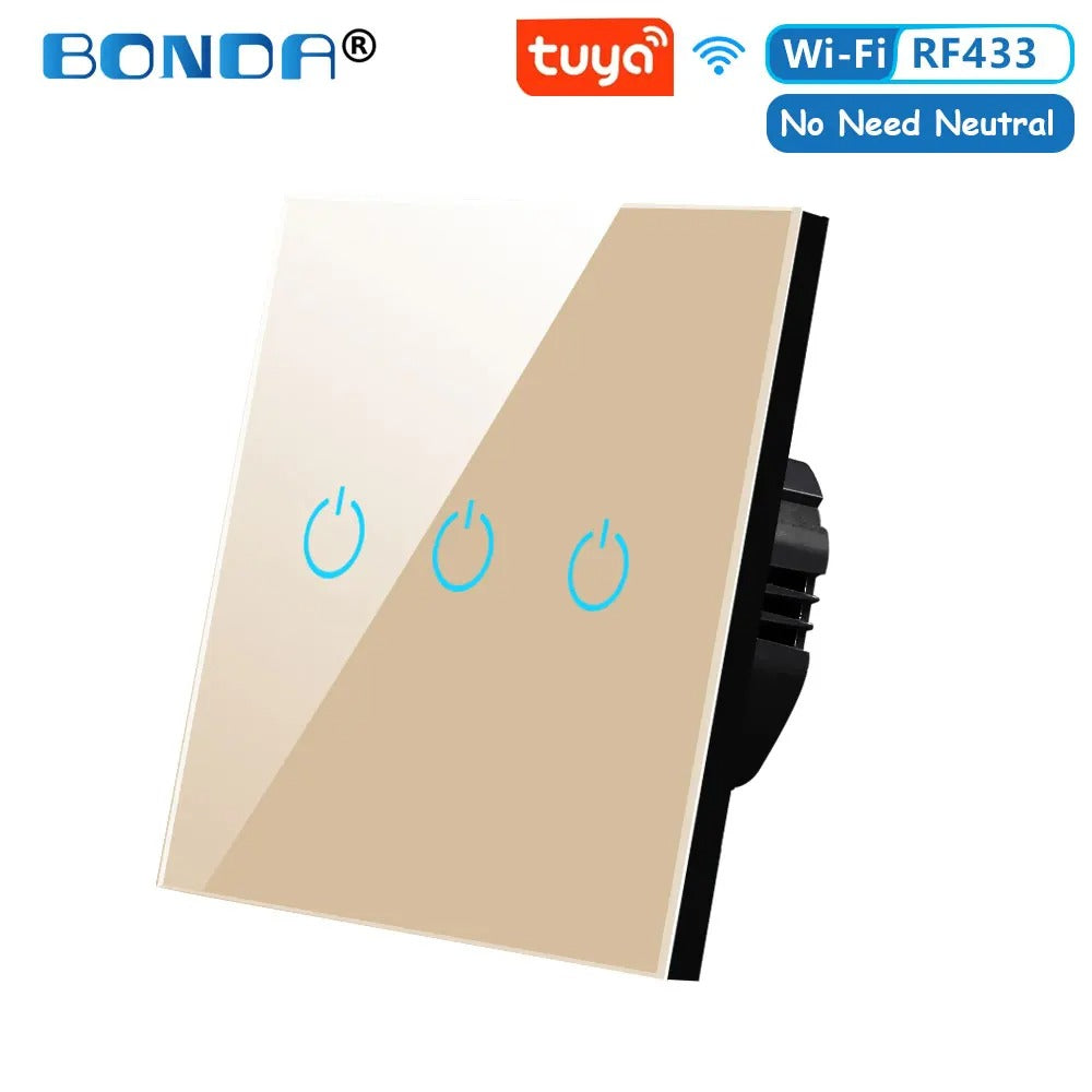 Smart WiFi Light Switch – Works with Alexa & Google Home | Voice & App Control | Modern Touch Design