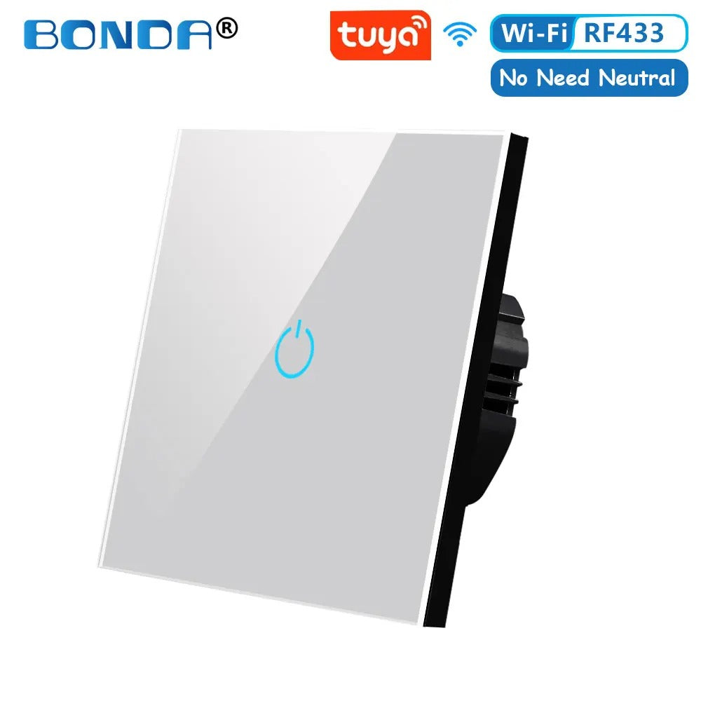 Smart WiFi Light Switch – Works with Alexa & Google Home | Voice & App Control | Modern Touch Design