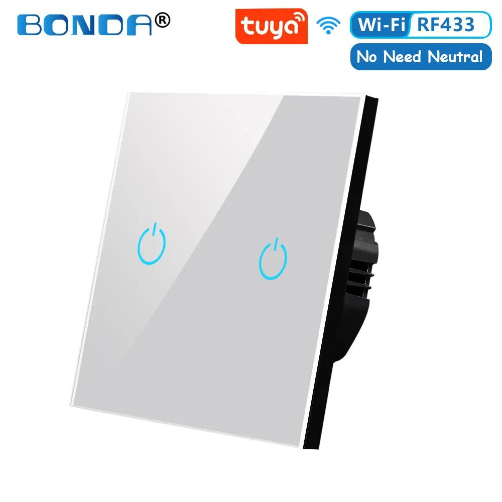 Smart WiFi Light Switch – Works with Alexa & Google Home | Voice & App Control | Modern Touch Design