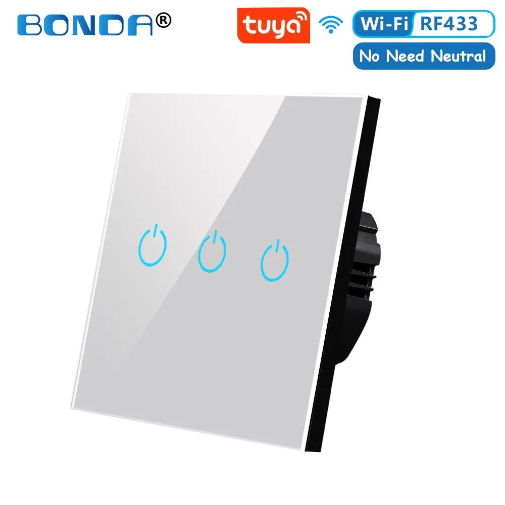 Smart WiFi Light Switch – Works with Alexa & Google Home | Voice & App Control | Modern Touch Design