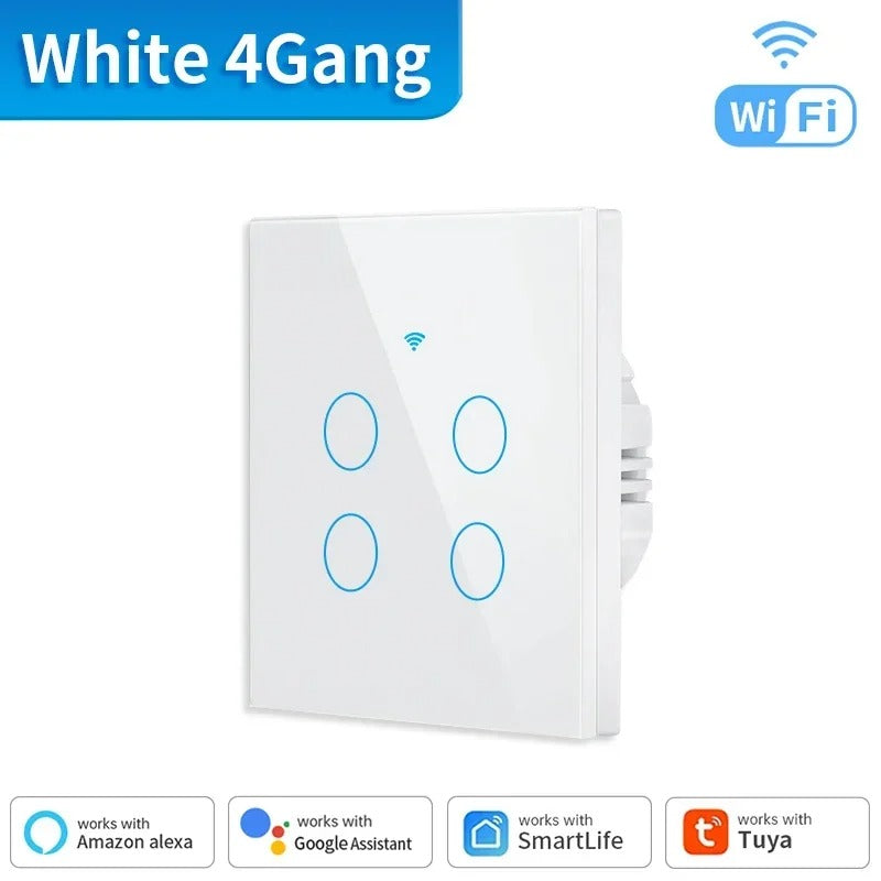 Smart WiFi Light Switch – Works with Alexa & Google Home | Voice & App Control | Modern Touch Design